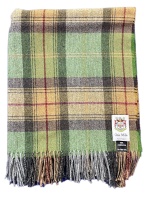 Pure lambswool tartan style check throw